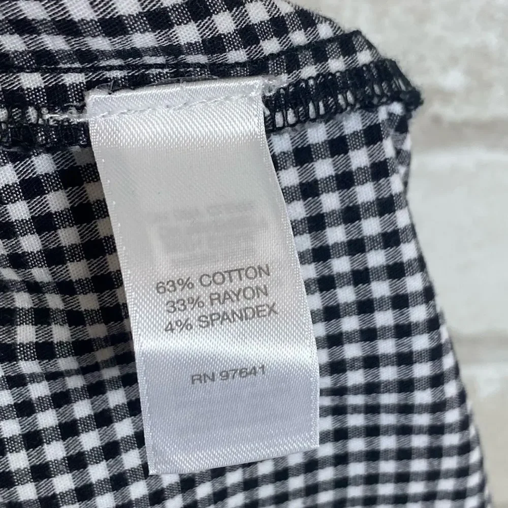 J. Jill Black & White Checkered Plaid Pants Size 24